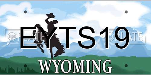 EYTS19 Wyoming License Plate