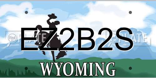 EZ2B2S Wyoming License Plate