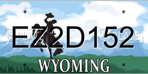 EZ2D152 Wyoming License Plate