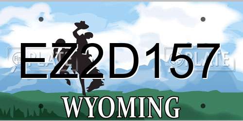 EZ2D157 Wyoming License Plate