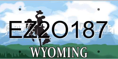 EZ2O187 Wyoming License Plate