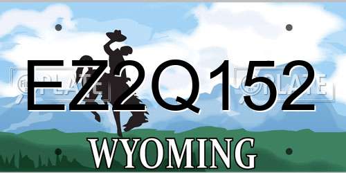 EZ2Q152 Wyoming License Plate