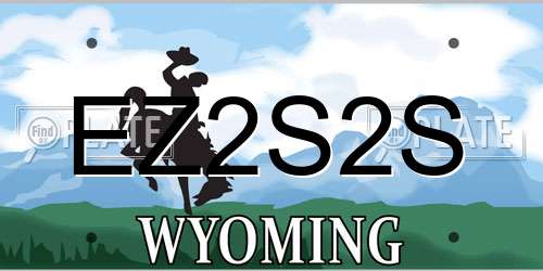 EZ2S2S Wyoming License Plate