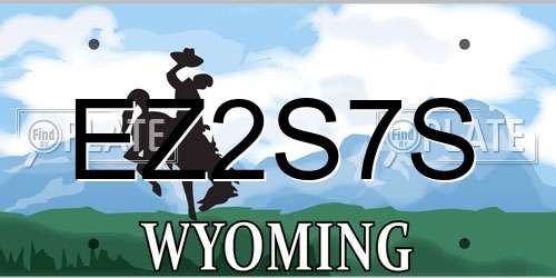 EZ2S7S Wyoming License Plate