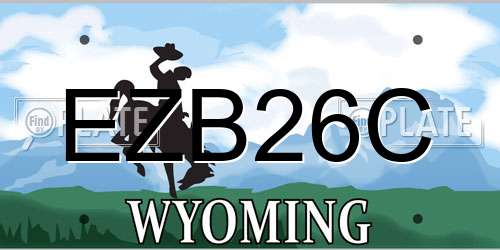 EZB26C Wyoming License Plate
