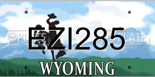 EZI285 Wyoming License Plate