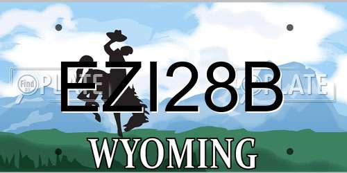 EZI28B Wyoming License Plate