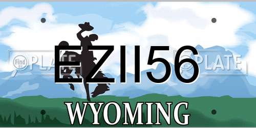 EZII56 Wyoming License Plate