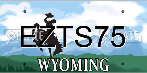 EZTS75 Wyoming License Plate