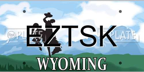 EZTSK Wyoming License Plate