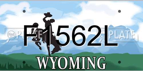 F1562L Wyoming License Plate