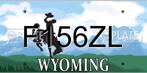 F156ZL Wyoming License Plate