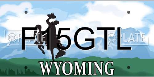 F15GTL Wyoming License Plate