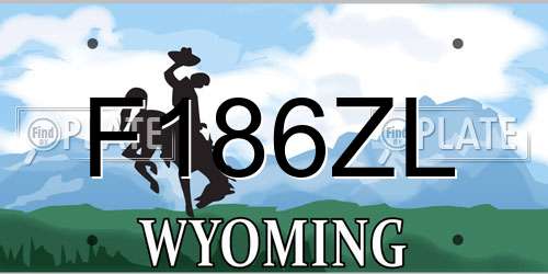 F186ZL Wyoming License Plate