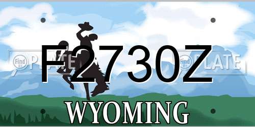 F2730Z Wyoming License Plate