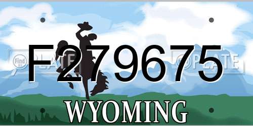 F279675 Wyoming License Plate