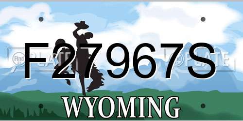F27967S Wyoming License Plate