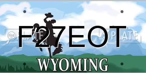 F27EOT Wyoming License Plate