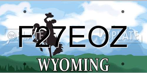 F27EOZ Wyoming License Plate