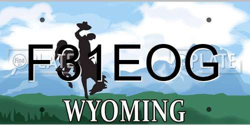 F31EOG Wyoming License Plate