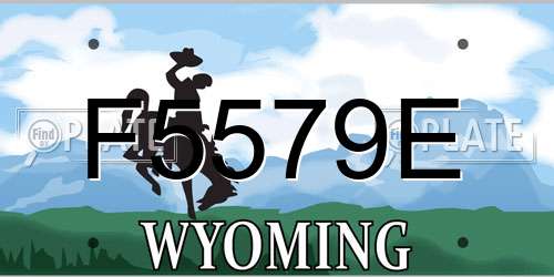 F5579E Wyoming License Plate