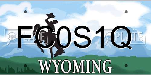 FC0S1Q Wyoming License Plate