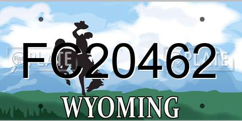 FC20462 Wyoming License Plate