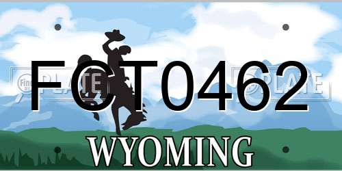 FCT0462 Wyoming License Plate