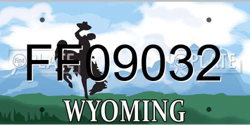 FF09032 Wyoming License Plate