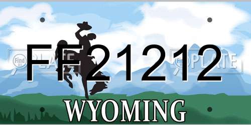 FF21212 Wyoming License Plate