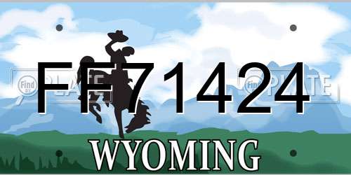 FF71424 Wyoming License Plate