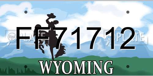 FF71712 Wyoming License Plate