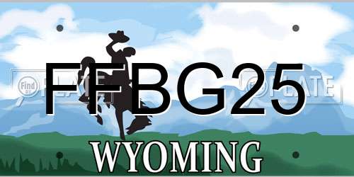 FFBG25 Wyoming License Plate
