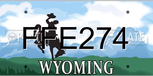 FFE274 Wyoming License Plate