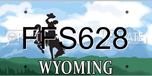 FFS628 Wyoming License Plate