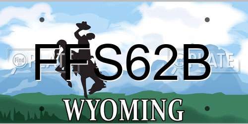 FFS62B Wyoming License Plate