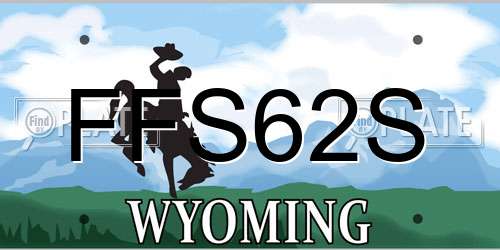 FFS62S Wyoming License Plate