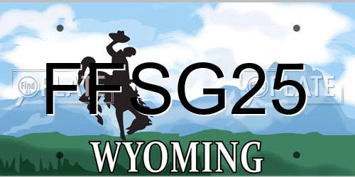 FFSG25 Wyoming License Plate