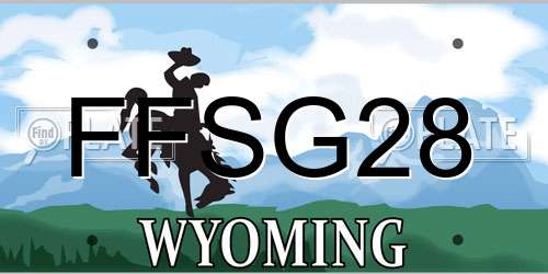 FFSG28 Wyoming License Plate