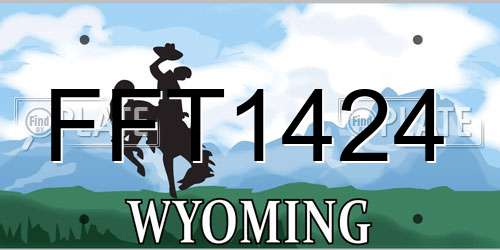 FFT1424 Wyoming License Plate