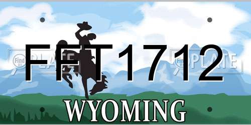 FFT1712 Wyoming License Plate