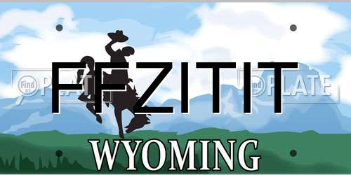 FFZITIT Wyoming License Plate