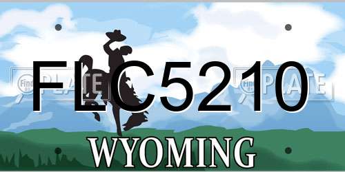 FLC5210 Wyoming License Plate