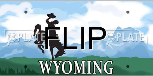 FLIP Wyoming License Plate