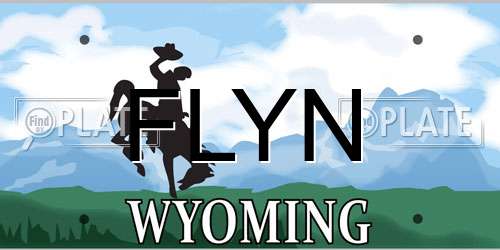 FLYN Wyoming License Plate