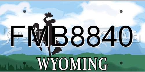 FMB8840 Wyoming License Plate
