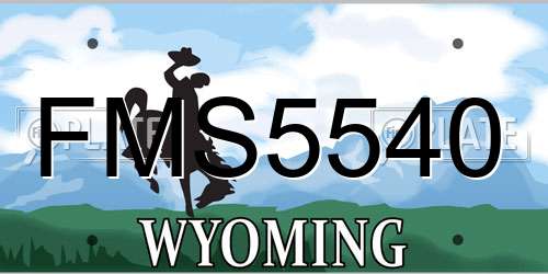 FMS5540 Wyoming License Plate