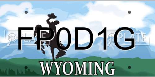 FP0D1G Wyoming License Plate