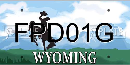 FPD01G Wyoming License Plate
