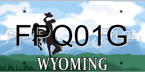 FPQ01G Wyoming License Plate